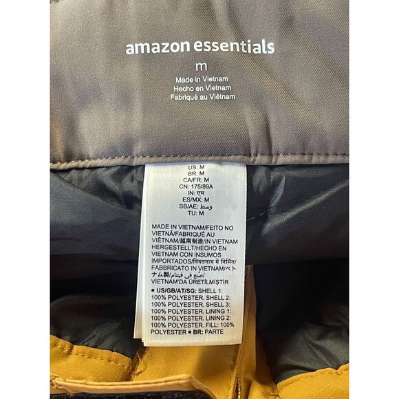 Amazon Essentials Men’s Waterproof Insulated Snow Ski Pants Black Gold – Size M - Picture 8 of 8